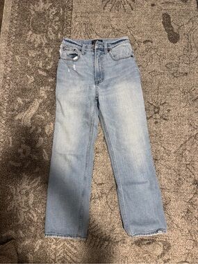 Abercrombie & Fitch Light Blue Straight Leg Jeans 24 Short